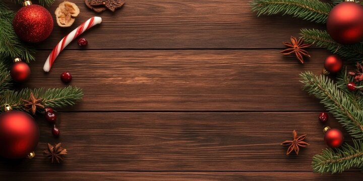 Festive Holiday Decor with Ornaments and Natural Elements