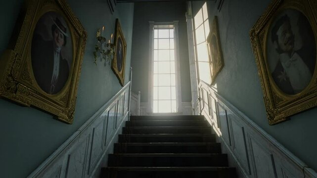 3D. USA. New Orleans. Luxury Mansion. Moving up a floor