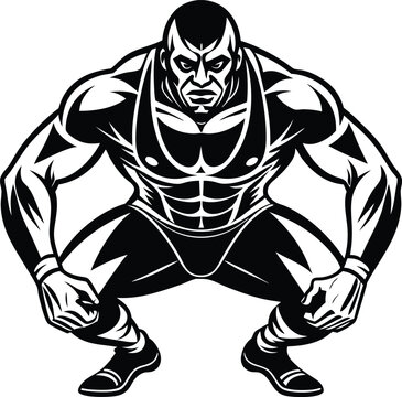 recommend clip art: wrestling silhouette vector design illustration on white background eps10