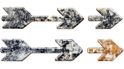 Grunge Arrows on Transparent Background for Design Generative AI