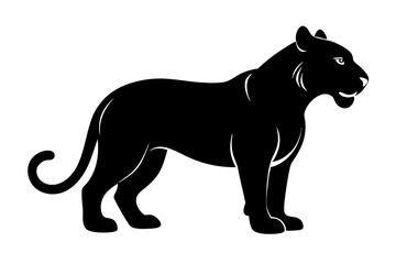 Tiger Silhouette | isolated vector silhouette illustration on white background