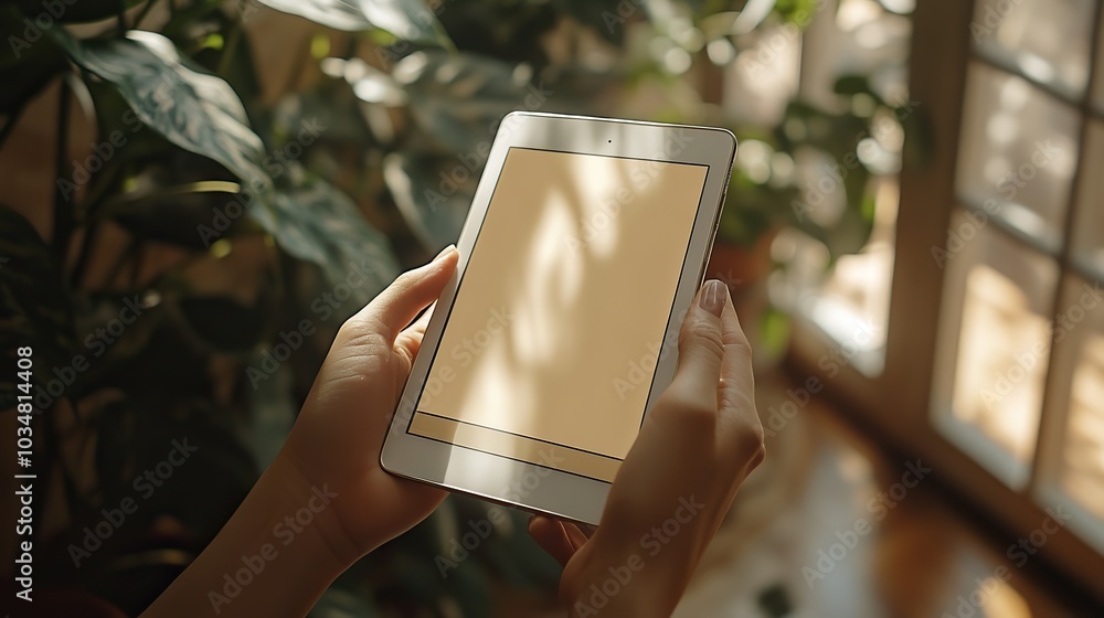 Poster top view of an electronic reader mockup on flat surface with soft shadows perfect for showcasing dig