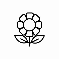 sunflower flower icon sign vector