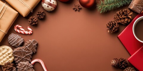 Festive Holiday Table Arrangement with Treats