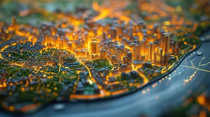 urban map with detailed terrain showcasing gis geodat mapping concepts perfect for visualizing city planning geographic analysis and digital cartography.image