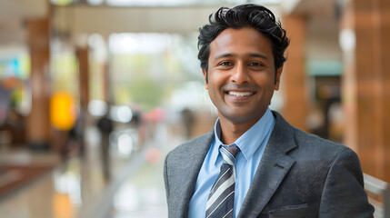 Fototapeta premium portrait of a smiling indian businessman