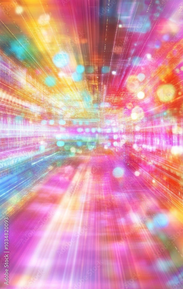 Aufkleber colorful futuristic patterns and textures representing virtual reality and technology