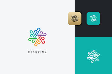 Abstract Minimalist Digital Multimedia Logo Design