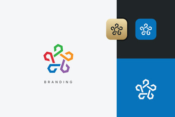 Abstract Minimalist Digital Multimedia Logo Design