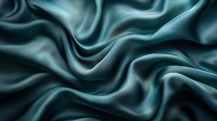 Fototapeta premium A serene, soft emerald green and deep teal fabric with subtle shadows, perfect for Christmas-themed designs, holiday cards, and elegant decorations.