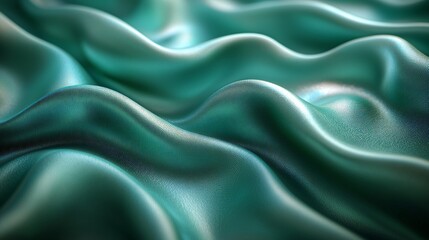 Obraz premium Elegant emerald green and deep teal fabric with subtle shadows creates a calming background perfect for Christmas and holiday season designs, offering ample space for text.