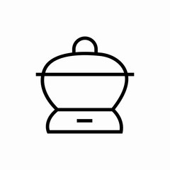 cooking pot icon sign vector
