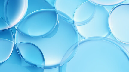 Translucent circles hover gracefully in an icy blue glacier background, highlighting the intricate and calm details found in glacial landscapes