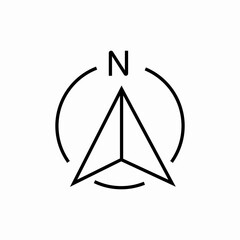 north direction icon sign vector
