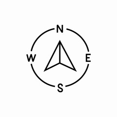 simple compass icon sign vector