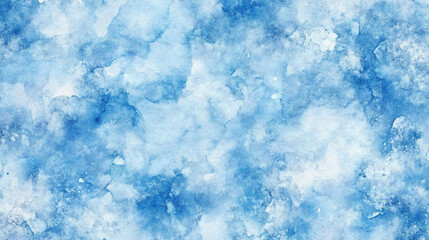 Obraz premium a close-up, top-down view of watercolor texture background: a single ice blue watercolor wash applied on flat textured paper