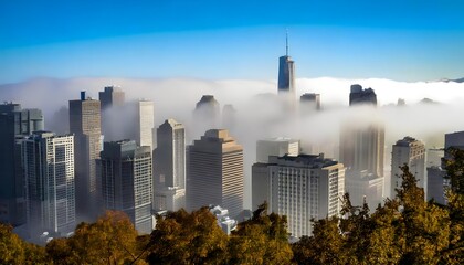 Obraz premium Fog in cities