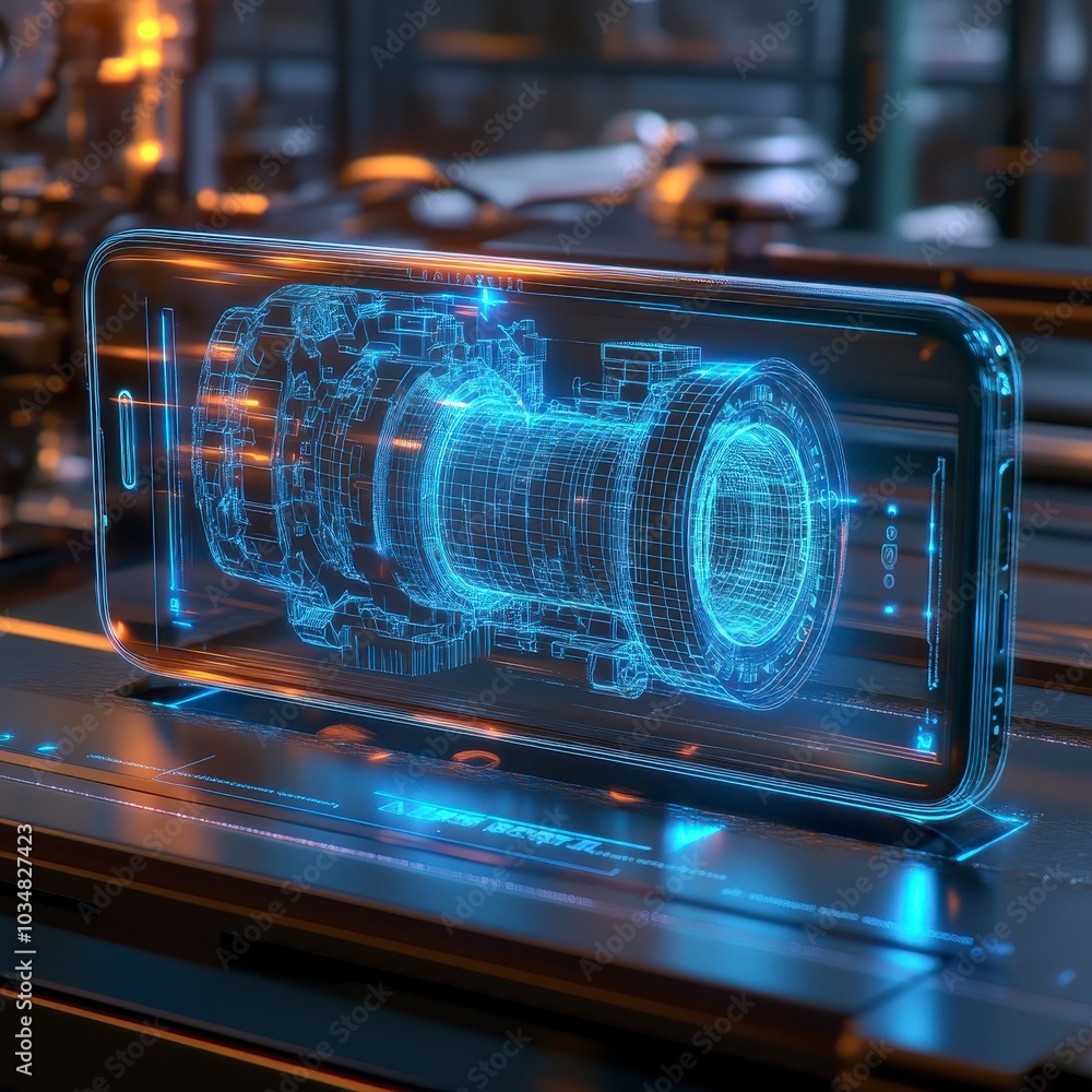 Poster holographic mechanic interface in industrial setting using augmented reality