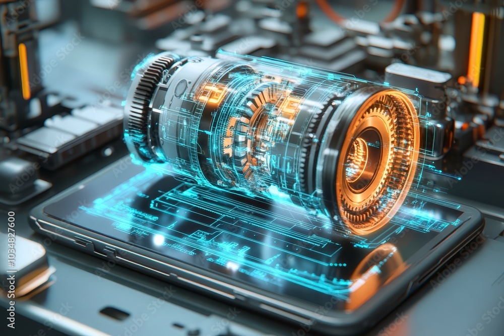 Poster holographic mechanic interface in industrial setting using augmented reality