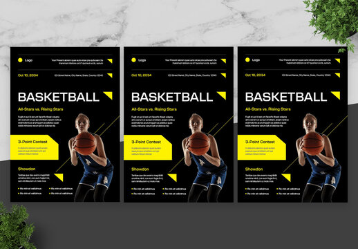 Black And Yellow Sport Flyer