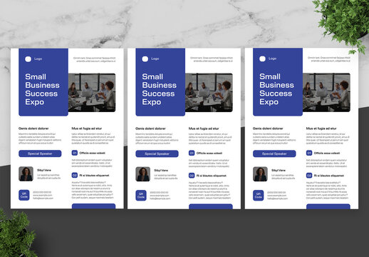 Blue And White Business Flyer