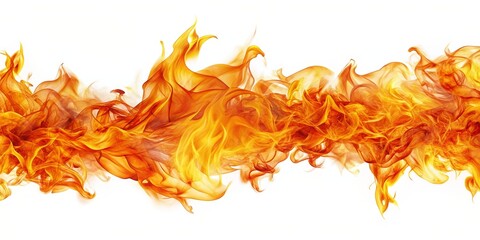 Abstract Orange Flames Horizontal Composition, fire, abstract