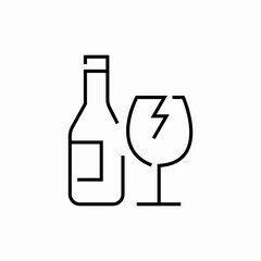 garbage glass icon sign vector