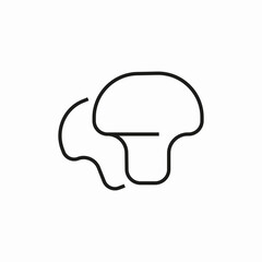 mushroom vegetable icon sign vector
