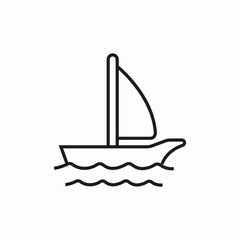 sail boat icon sign vector