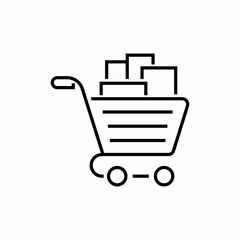 shopping chart icon sign vector