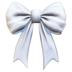 white bow isolated on white background