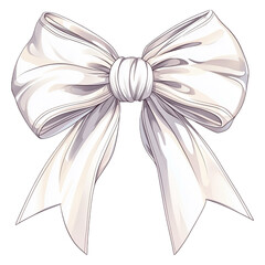 silver ribbon bow