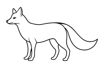 Fox Silhouette | isolated vector silhouette illustration on white background