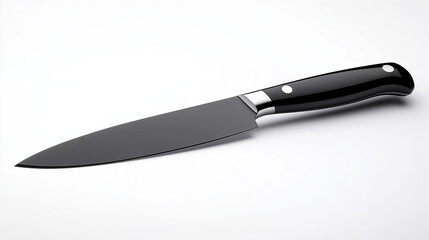 Precision and Style Black-Handled Knife for Culinary Perfection
