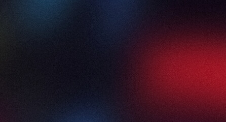 Red blue dark color wave grainy gradient light spots backdrop design, abstract color spots on dark, glowing, noisy, bright, header, banner, poster