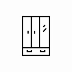 cabinet wardrobe icon sign vector