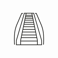 escalator stairs icon sign vector