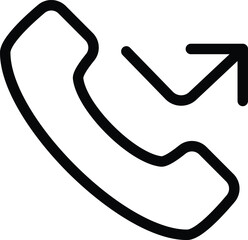 Missed Call Telephone Icon, Phone Call Sign, Telephone Call Symbol, Technology Related Icon Vector Illustration