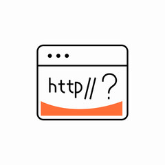 http website link icon sign vector