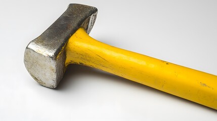 yellow hammer on white background. 