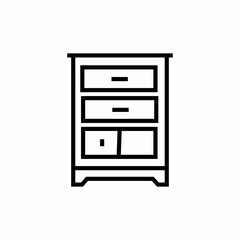 shelf cabinet icon sign vector