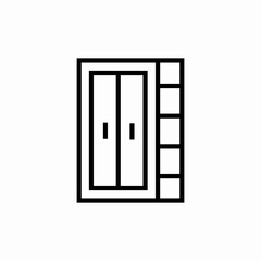 wardrobe cabinet icon sign vector