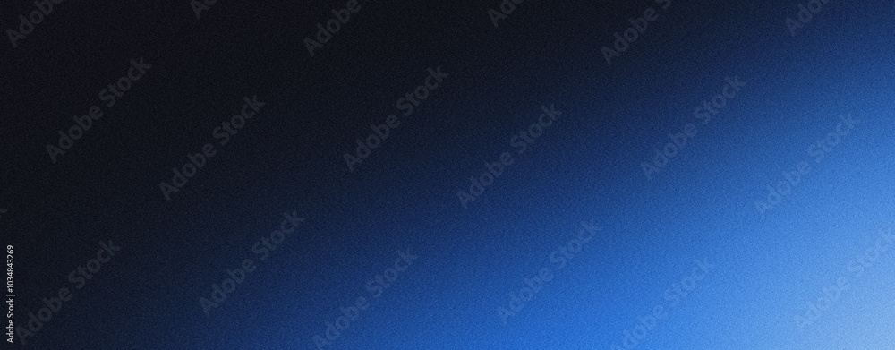 Aufkleber grainy gradient transitioning from black to blue, perfect for digital art projects or as a backgroun