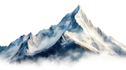 Snowy mountain landscape with a panoramic view of the Alps under a clear sky