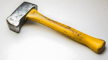 yellow hammer on white background. 