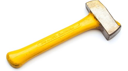 yellow hammer on white background. 