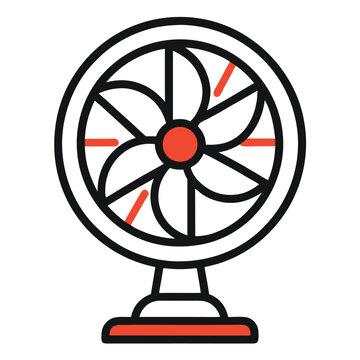 recommend clip art: Table fan outline icon table fan logo vector illustration