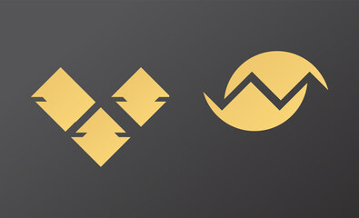 Geometric Black and Gold Background for your design