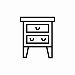 nightstand cabinet icon sign vector