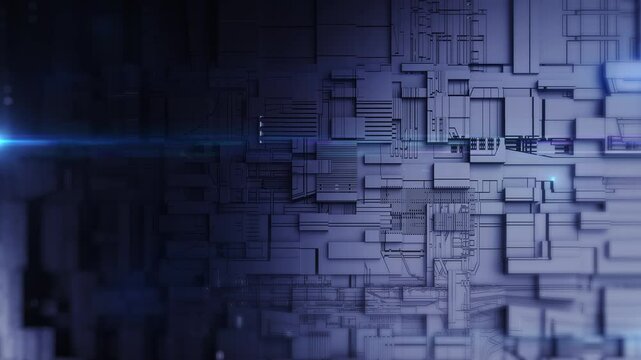 3D Rendering Abstract Background technology basic shape polygon for technology futuristic concept